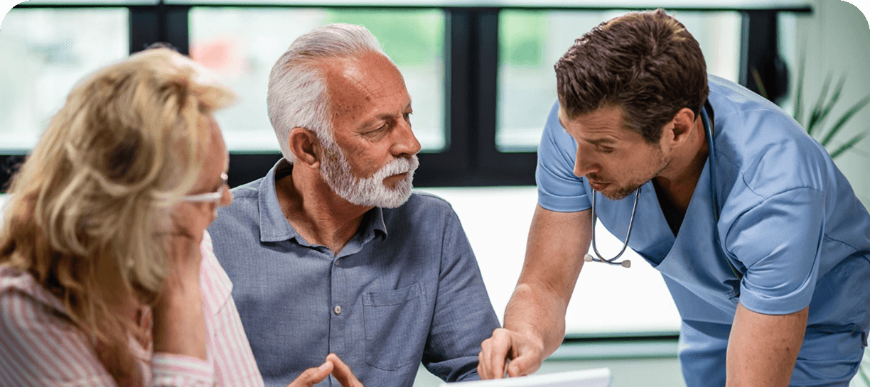 Healthcare professionals delivering care